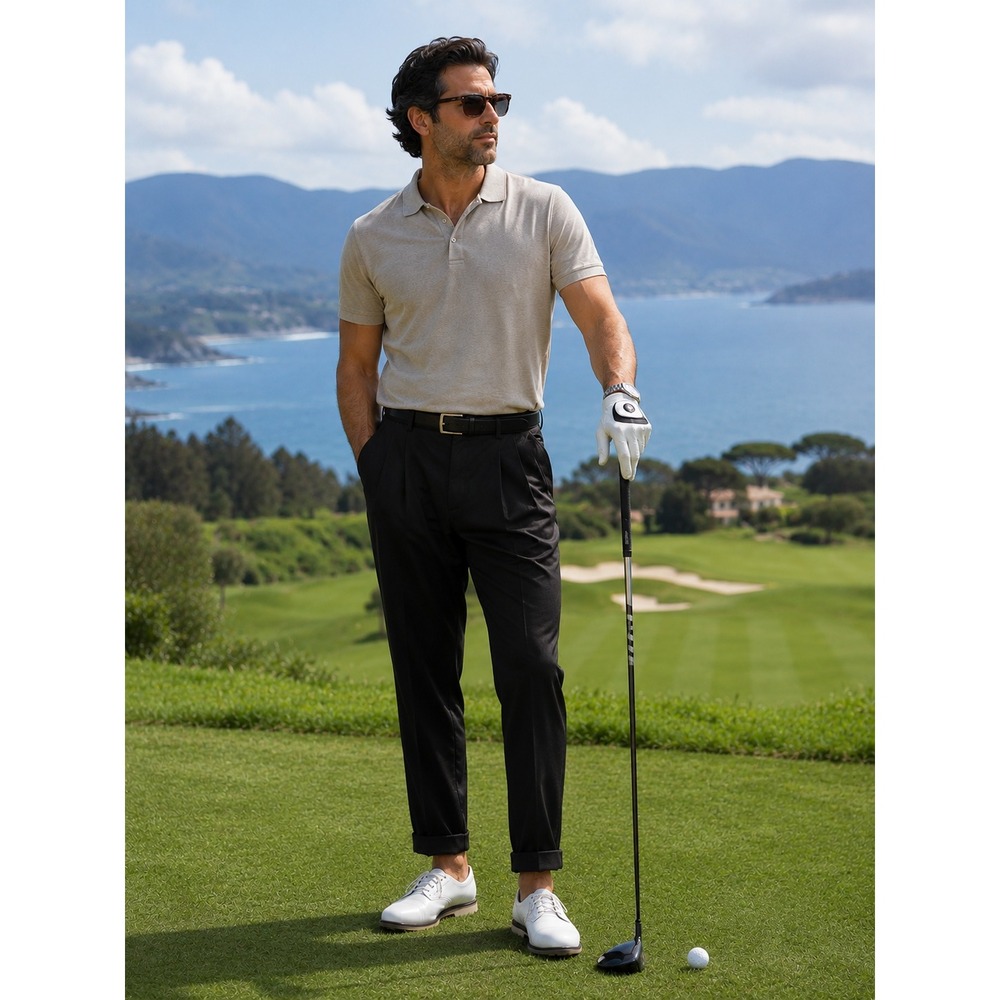 NWT IZOD Golf Pants 40x30 Black X.F.G. Pleated Microfiber Cuffed Trousers #1194